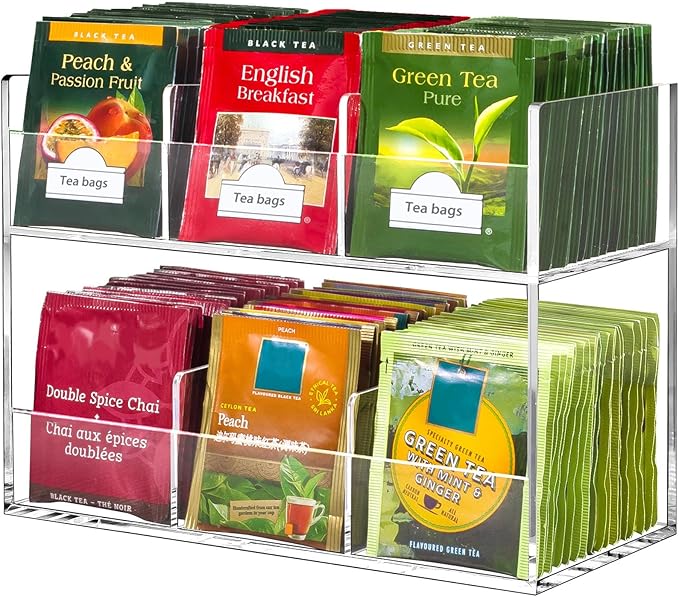 BEYGORM Acrylic Tea Bag Organizer by BEYGORM