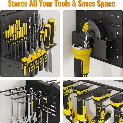 Tomorotec 4-Layer Wall-Mounted Power Tool Storage Rack, Heavy-Duty Steel Drill - Image 4