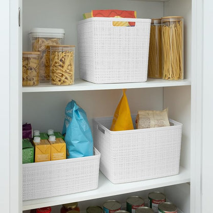 Curver Set of 4 Large 20L Jute Decorative Plastic Organization and Storage - Image 8