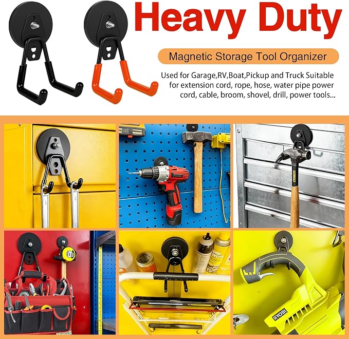 4 Pack Strong Magnet Hooks Heavy Duty, Rubber Coated No Damage Hook - Image 5