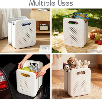 Goderewild Small Collapsible Laundry Basket, Space-Saving Wall-Mounted Hamper - Image 6
