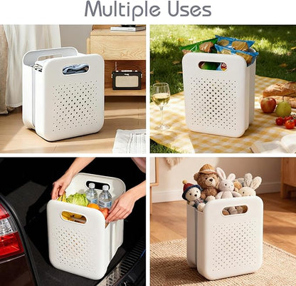 Goderewild Collapsible Laundry Basket, Space-Saving Wall-Mounted Hamper - Image 6