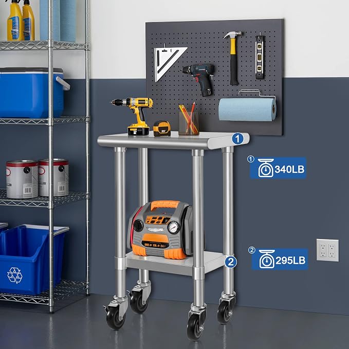 HARDURA Stainless Steel Commercial Table Prep & Work Table - Image 4