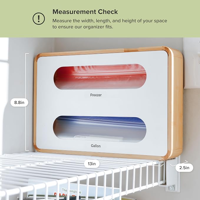 Premium Bag Organizer – Kitchen Edge 2-Slot Bamboo Organizer - Image 4
