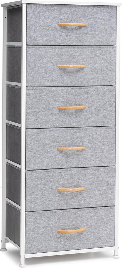 Tall 6-Drawer Fabric Dresser Tower by CrestliveProducts