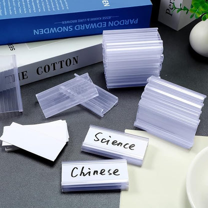 300 Pieces Wire Shelf Label Holders Wire Label Holder Plastic Shelf Tags - Image 5