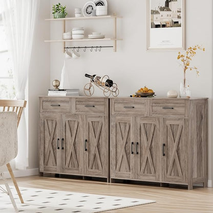 Homhedy Sideboard Buffet Cabinet, Coffee Bar Storage Cabinet - Image 7