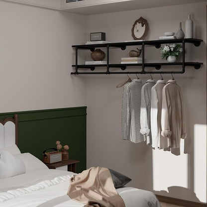 Wall Mounted Clothes Rack 12 Inch Deep, 72 Inch Heavy Duty Garment Rack - Image 4