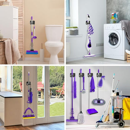 Broom Holder Wall Mount Screw Drilling, Sturdy Heavy Duty Stainless Steel Mop - Image 6