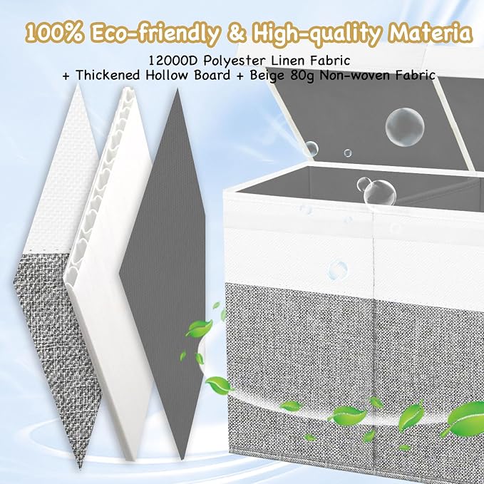 Large Toy Box Chest, Toy Storage Organizer, Storage Bins - Image 7