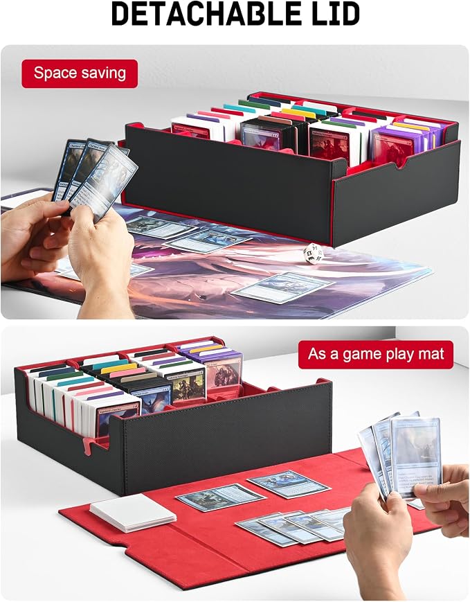 ZLCA Card Storage Box for MTG PTCG, Commander Deck Box Holds 3200+ Cards - Image 3