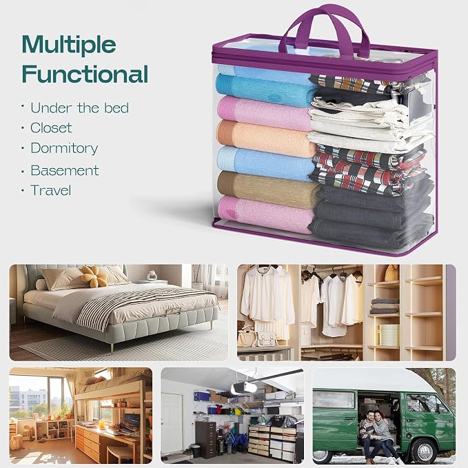 10PACK Clear Zippered Storage Bags - Image 7