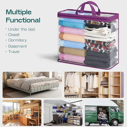5PACK Clear Zippered Storage Bags - Image 9