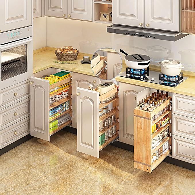 DINDON Pull Out Spice Rack Cabinet Organizer - Image 2