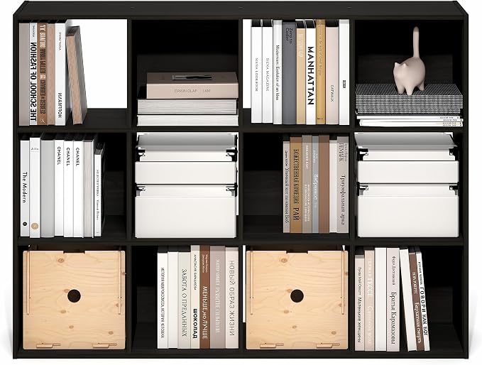 Furinno PELLI Book Shelf, 12-Cube Bookshelf, Cube Storage Organizer Bookcase - Image 5