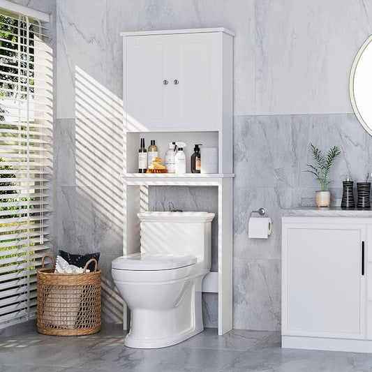 Over the Toilet Storage Cabinet, Bathroom Storage Organizer Over Toilet by Meilocar