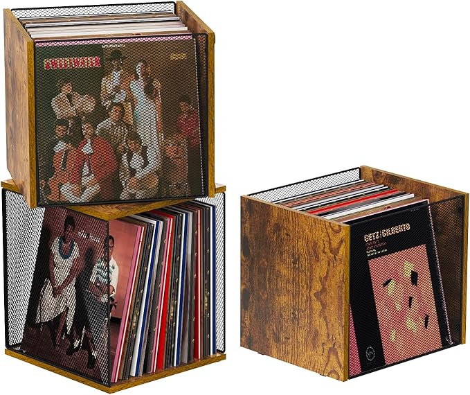 Honkazita 1 Cube Vinyl Record Storage Furniture by Honkazita