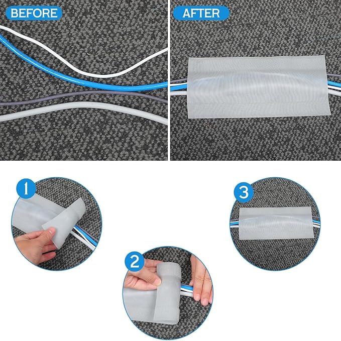 WILLBOND Carpet Cord Cover Cable Protector Floor Cover Cable Protector - Image 5