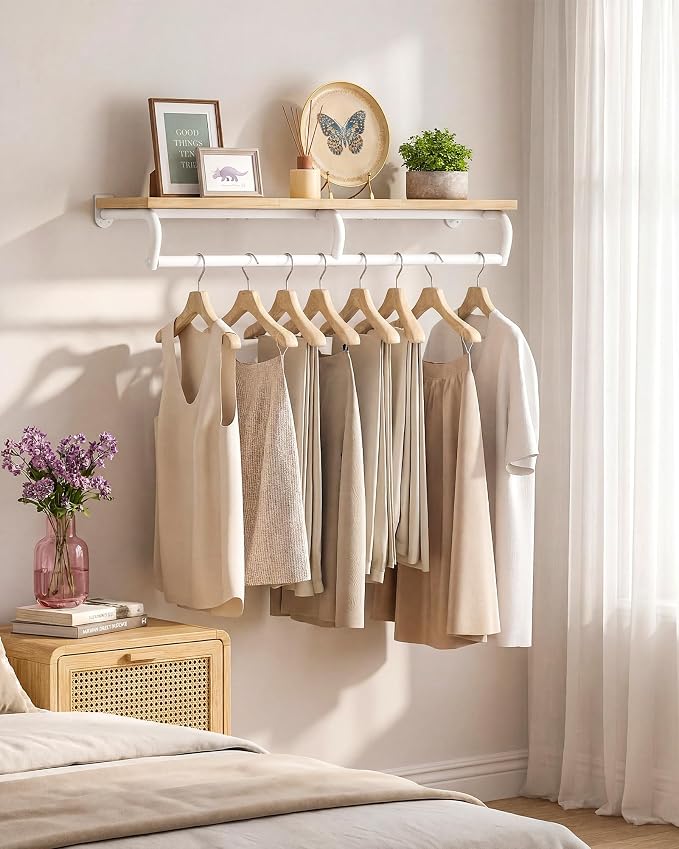 CHOEZON Wall Mounted Clothes Rack, Metal Garment Rack - Image 2