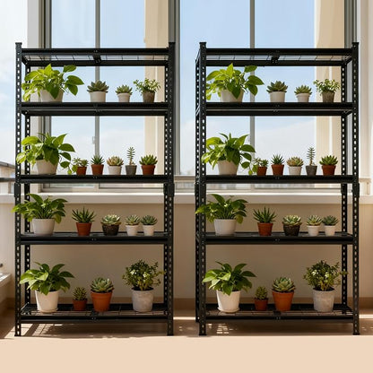GDFStudio 5-Tier Storage Shelves Set of 2, Adjustable Garage Storage Racks - Image 3