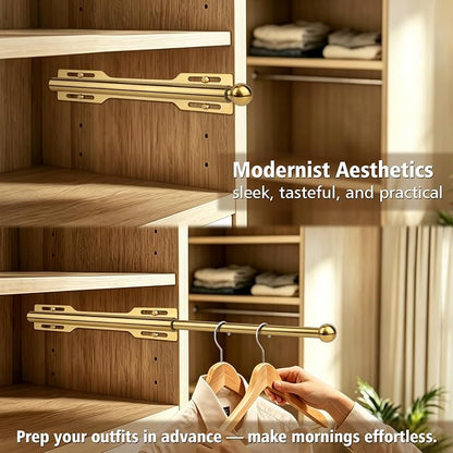 Valet Rod for Closet Pull Out, Standard Retractable closet rod organization rack - Image 4