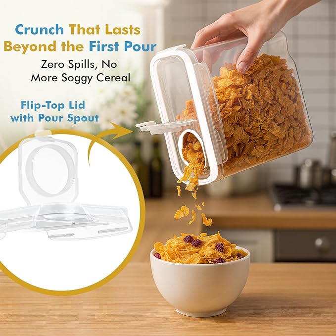 Shazo 2 Pack Small Airtight Cereal Containers Storage - Image 8