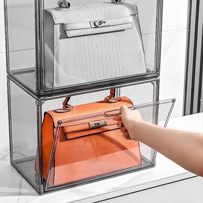 Clear Stackable Plastic Storage Bins - Image 3