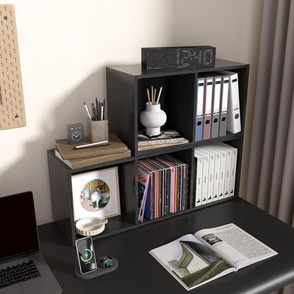 Wooden 2 Cube Storage Organizer, 2 Tier Storage Cubes Storage Display Cubby - Image 9