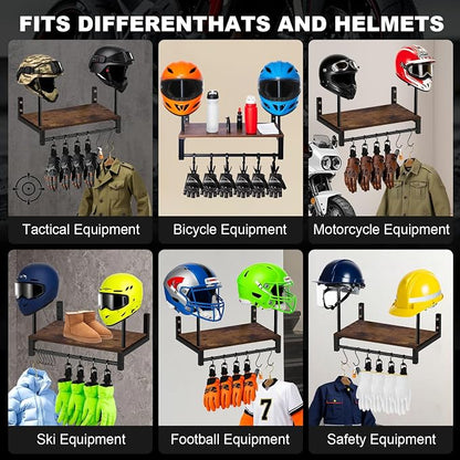 Motorcycle Helmet Rack Wall Mount, Helmet Holder - Image 6