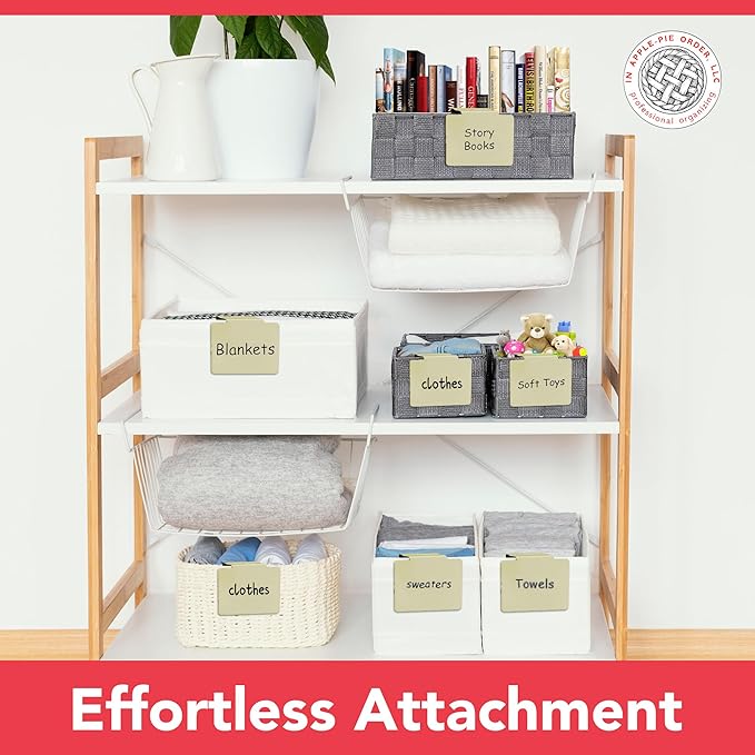 Labels for Storage Bins | Metal Storage Bin Clips - Image 5