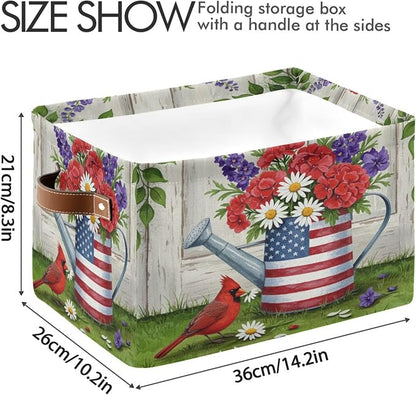 Watering Can with Us Flag Storage Bin - Image 3