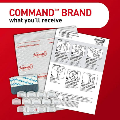 Command Round Cord Clips, Damage-Free Hanging Cable Clips, No Tools Wall Clips - Image 3