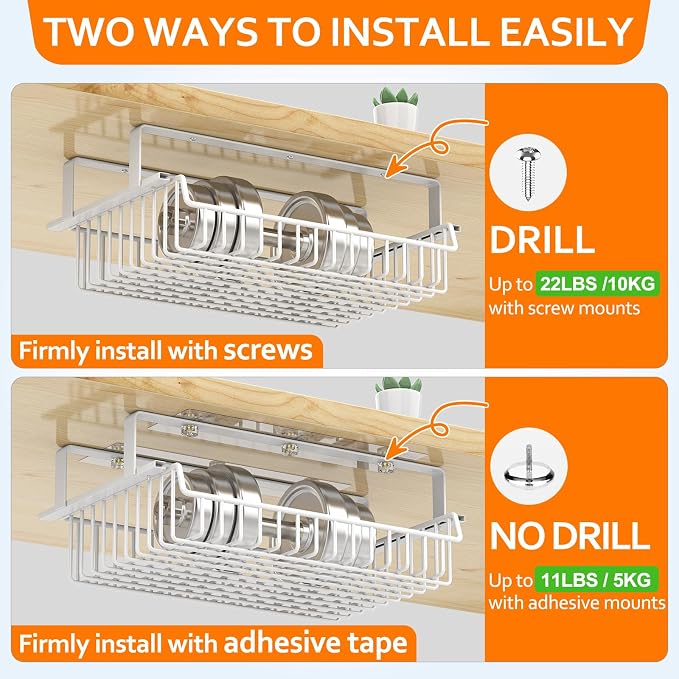 Under Desk Drawer, Slide Out Design, No Drill Metal Under Desk Cable Management - Image 3