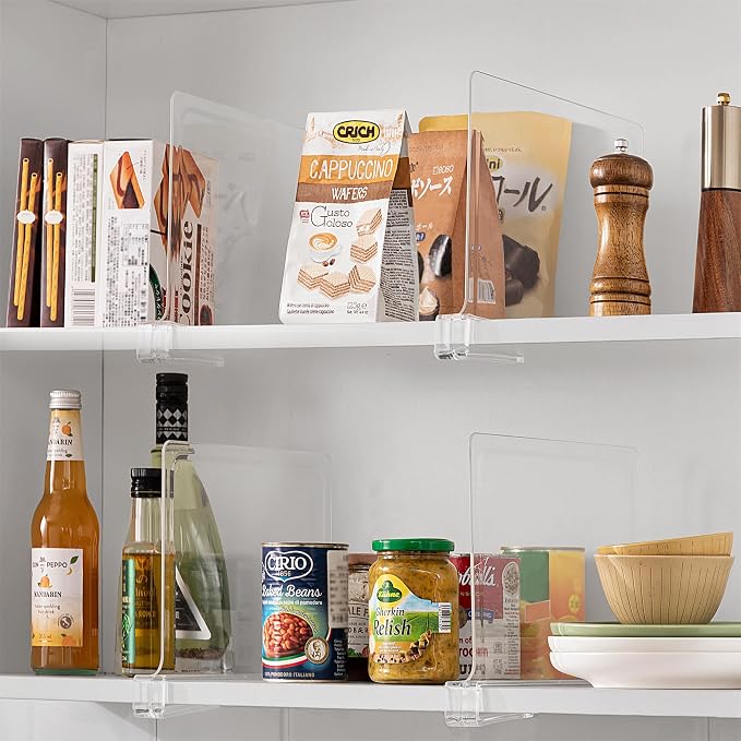 HBlife 24 Pack Clear Shelf Dividers, Vertical Purse Organizer - Image 8