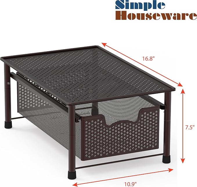 Simple Houseware Stackable Cabinet Basket Drawer Organizer - Image 3