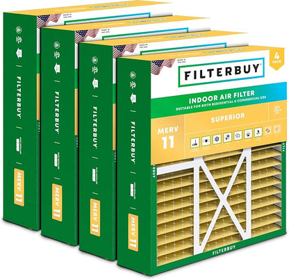 Filterbuy 22x24x5 Air Filter MERV 11 Superior Pet & Allergy Defense, by Filterbuy
