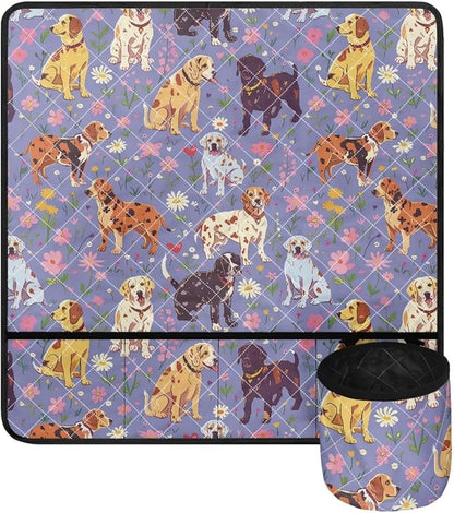 Purple Dog Floral Sewing Machine Mat - Image 2