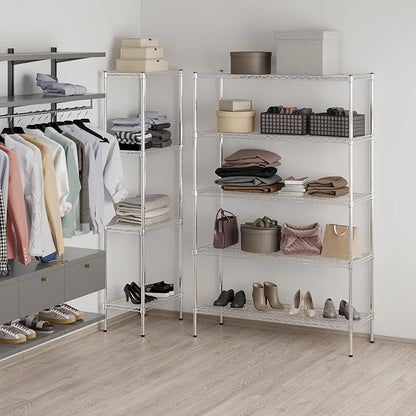18" Deep x 48" Wide x 74" Height Wire Shelving Kit | 5-Tier | NSF Commercial - Image 7