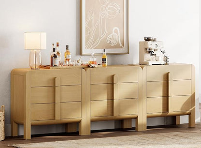WAMPAT 3 in 1 9 Drawer Dresser for Bedroom, 94.5" Wide Mid Century Modern Wide - Image 4