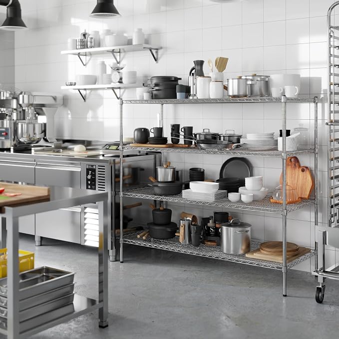 24" Deep x 60" Wide x 54" Height Wire Shelving Kit | 4-Tier | NSF Commercial - Image 5