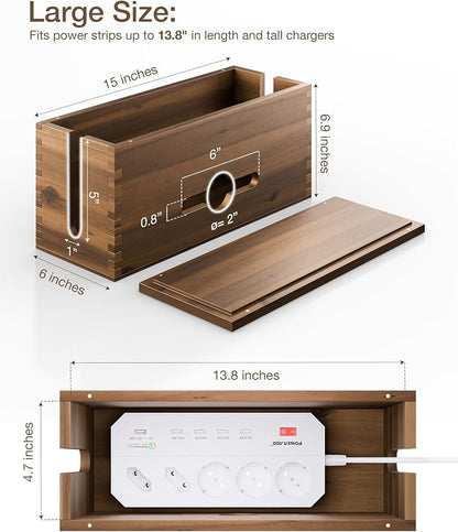 Acacia Large Cable Management Box - Image 2