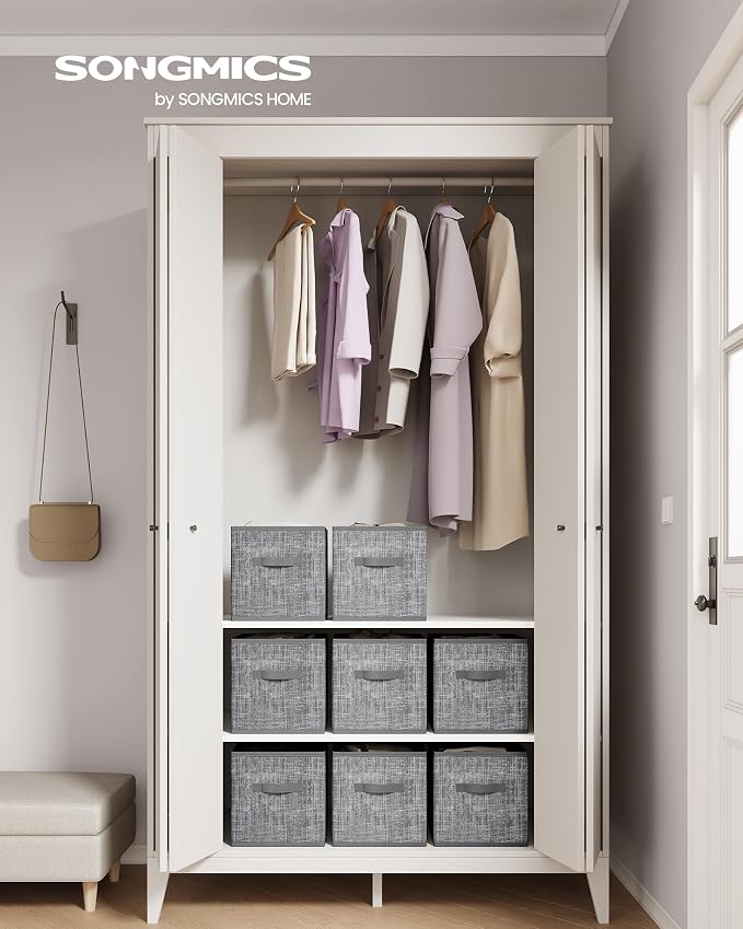 SONGMICS Storage Cubes, 11.8 x 11.8 x 11.8 Inches Non-Woven Fabric Bins - Image 2