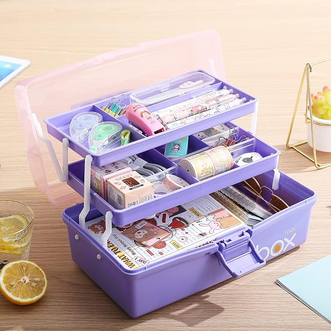 12'' Three-Layer Clear Plastic Storage Box/Tool Box - Image 4