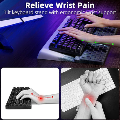 Ospelelf Keyboard Wrist Rest Pad, Comfy Ergonomic Keyboard Stand Holder - Image 2
