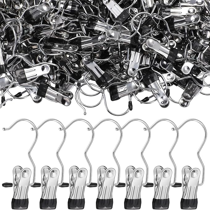Yinder 250 Pcs Boot Hangers Clips Laundry Hooks Hanging Stainless Steel Clothes - Image 9