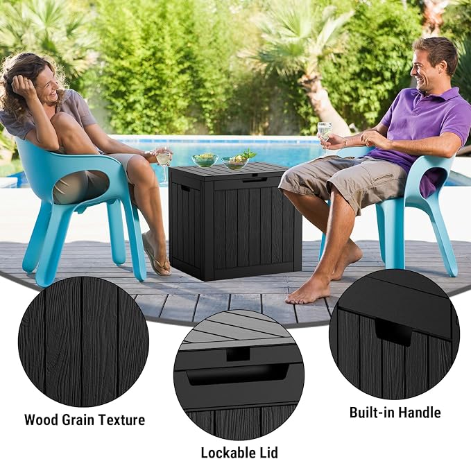 Mars Villa 31 Gallon Deck Box, Outdoor Storage Box Waterproof, Outside Resin - Image 5