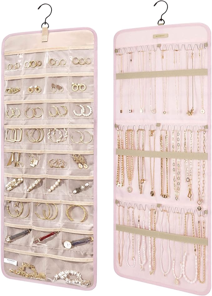 BAGSMART Hanging Jewelry Organizer Storage Roll by BAGSMART