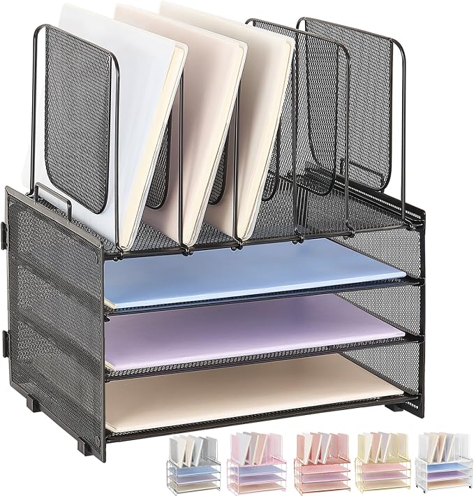 Desk Organizers and Accessories, 3-Tier Paper Organizer by RefinedOfficeEasyManagemen