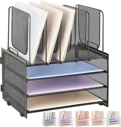 Desk Organizers and Accessories, 3-Tier Paper Organizer by RefinedOfficeEasyManagemen