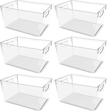 Utopia Kitchen Clear Pantry Organizers and Storage Bins 6 Pack, Large Clear by UTOPIAKITCHEN